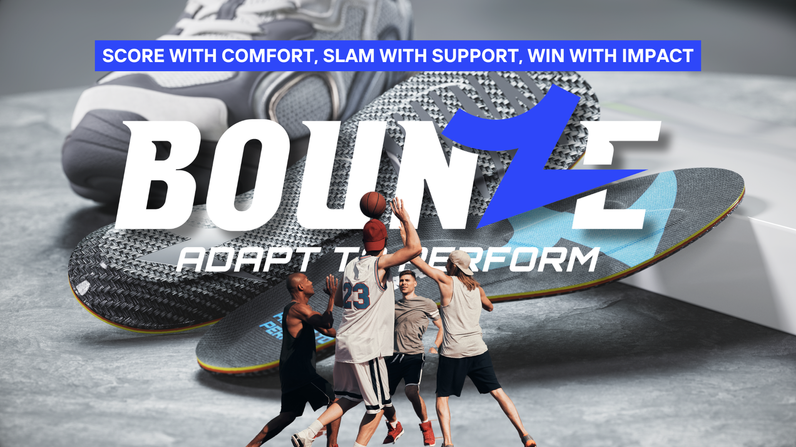 Custom insoles for basketball shoes providing enhanced comfort and support on a basketball court
