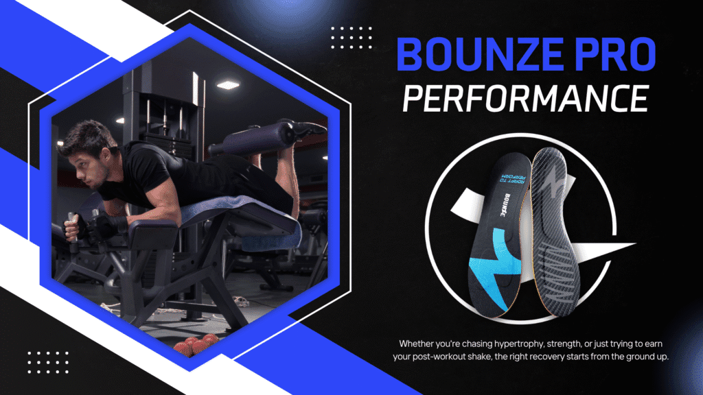 bounze pro custom insoles as leg day support to avoid leg day pain