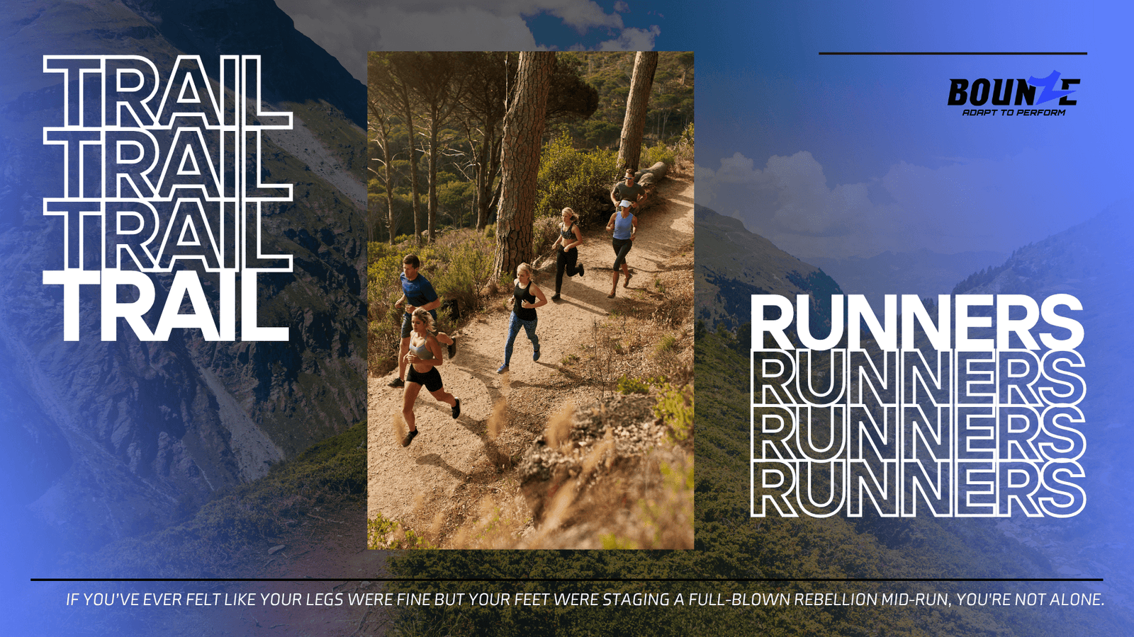 BOUNZE Pro insoles for trail running—engineered for rough terrain, impact absorption, and arch support